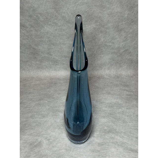 Light Blue Art Glass Vase, 1970s For Sale - Image 4 of 8