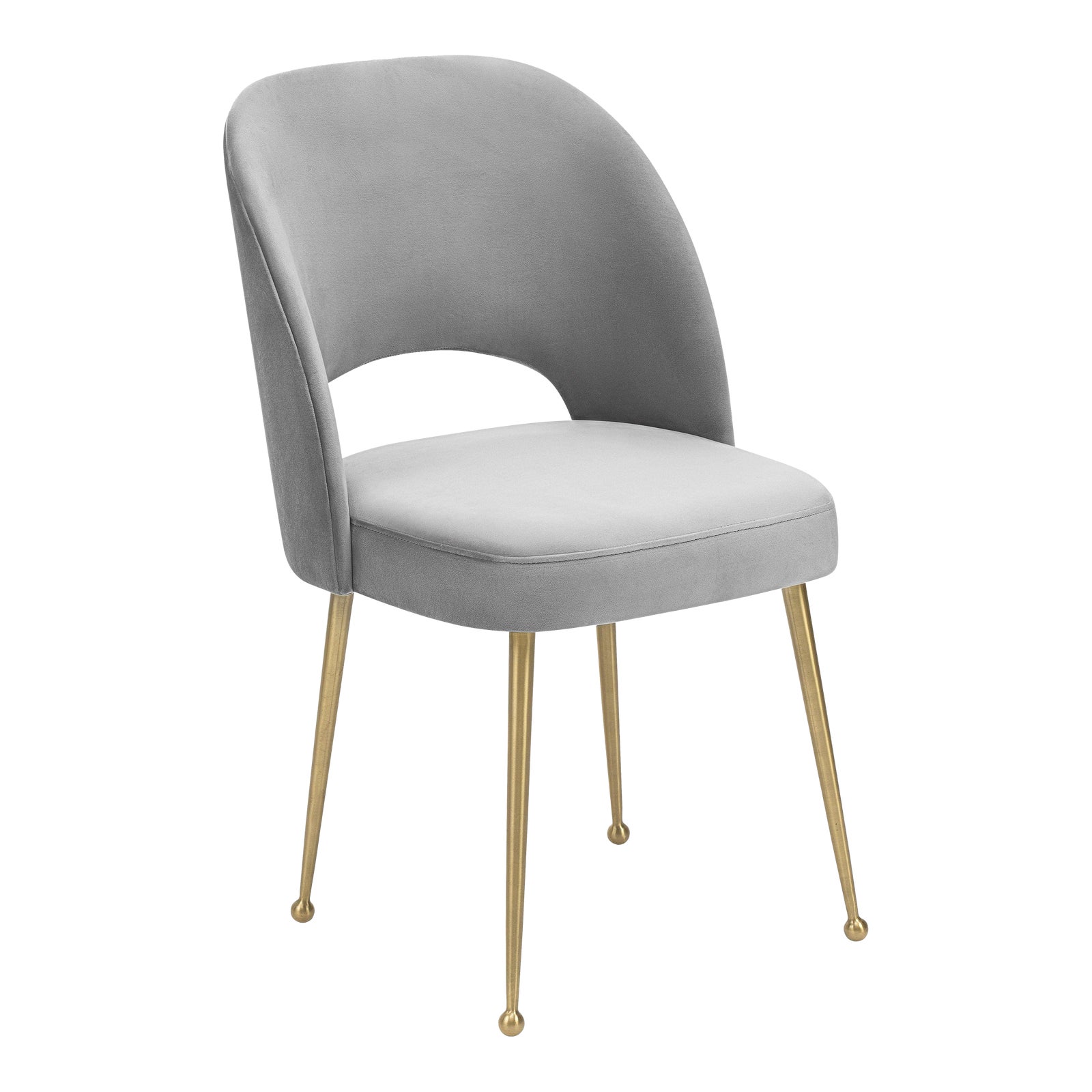 Swell Light Grey Velvet Chair Chairish