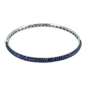 Effy Royal Blue Sapphire 14k (585) White Gold Bangle / Bracelet