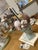 Shell-Encrusted Bust in Farrow & Ball “Blue Gray” With Candle Holders For Sale - Image 10 of 12