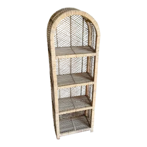 Boho Chic Wicker Arch Top Etagere
