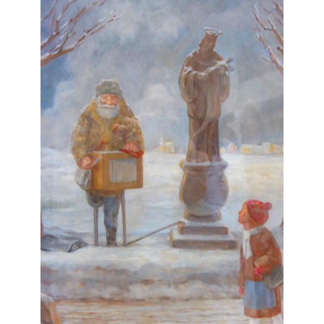 Modern Joseph Otto Flatter, Walk in the Park, 1960s, Watercolor on Paper, Framed For Sale - Image 3 of 13