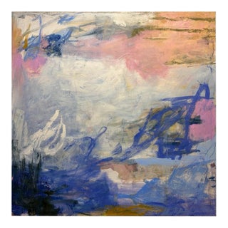 Some Skies Are Blue an Original 40x40 Abstract Painting by Michelle Heimann. For Sale