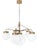 Raw Brass and Glass Klyfta 6L Ceiling Lamp by Johan Carpner for Konsthantverk For Sale