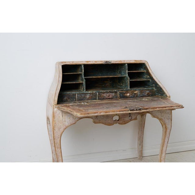 Antique Swedish Rococo Secretary with Drawers For Sale - Image 10 of 12
