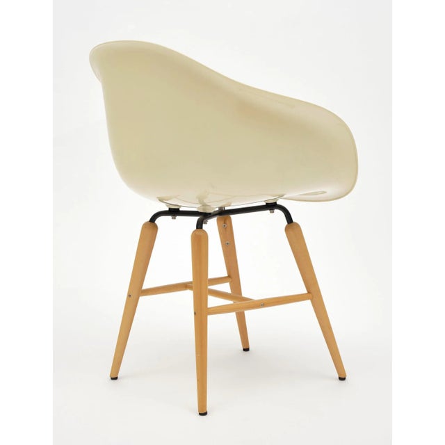 1980s 1980s French Vintage Eames Style Molded Armchairs - Set of 2 For Sale - Image 5 of 10