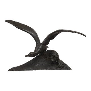 Albatross Bronze Sculpture, by French Artist Maximilien Fiot (1886-1953) For Sale