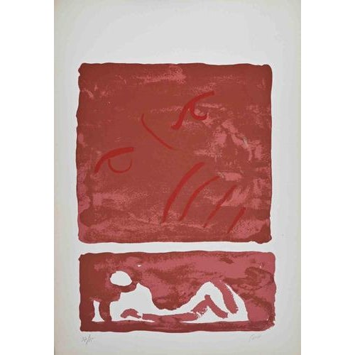 Lithograph on paper. Hand signed and numbered in pencil. Edition of 75. Very good condition. This piece is attributed to...