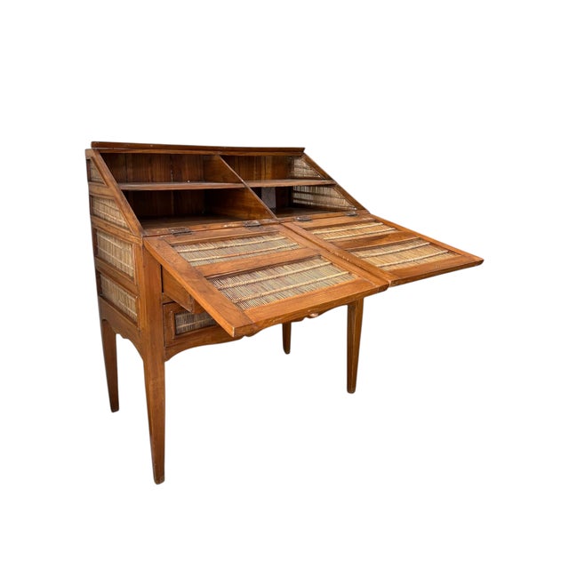 English Campaign Wooden Secretary, 1890s For Sale - Image 3 of 9