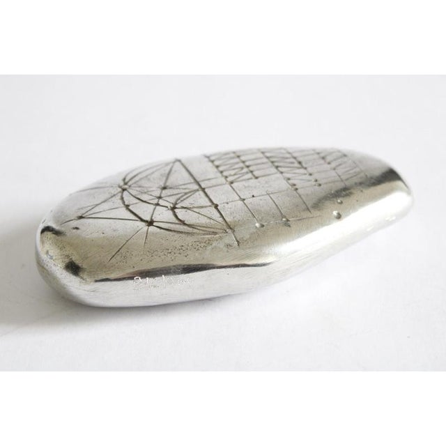 Post-Modern Abstract Pewter Sculpture by Walter Valentini, 1980 For Sale - Image 13 of 18