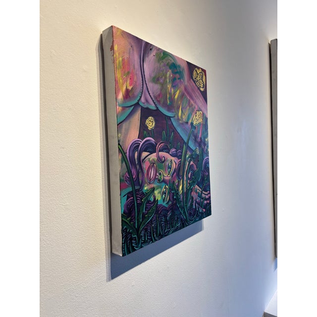 Lindsey Kircher In the Weeds Oil Paint on Canvas 22 x 18 Born in Paris, France, Kircher received her MFA in Drawing and...