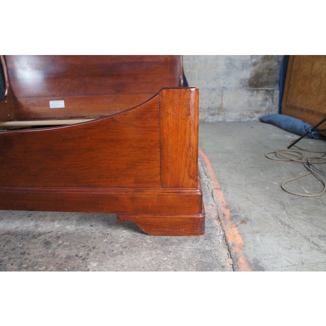 2000 - 2009 Stickley French Louis Philippe Style Solid Cherry Queen Size Sleigh Bed For Sale - Image 5 of 13