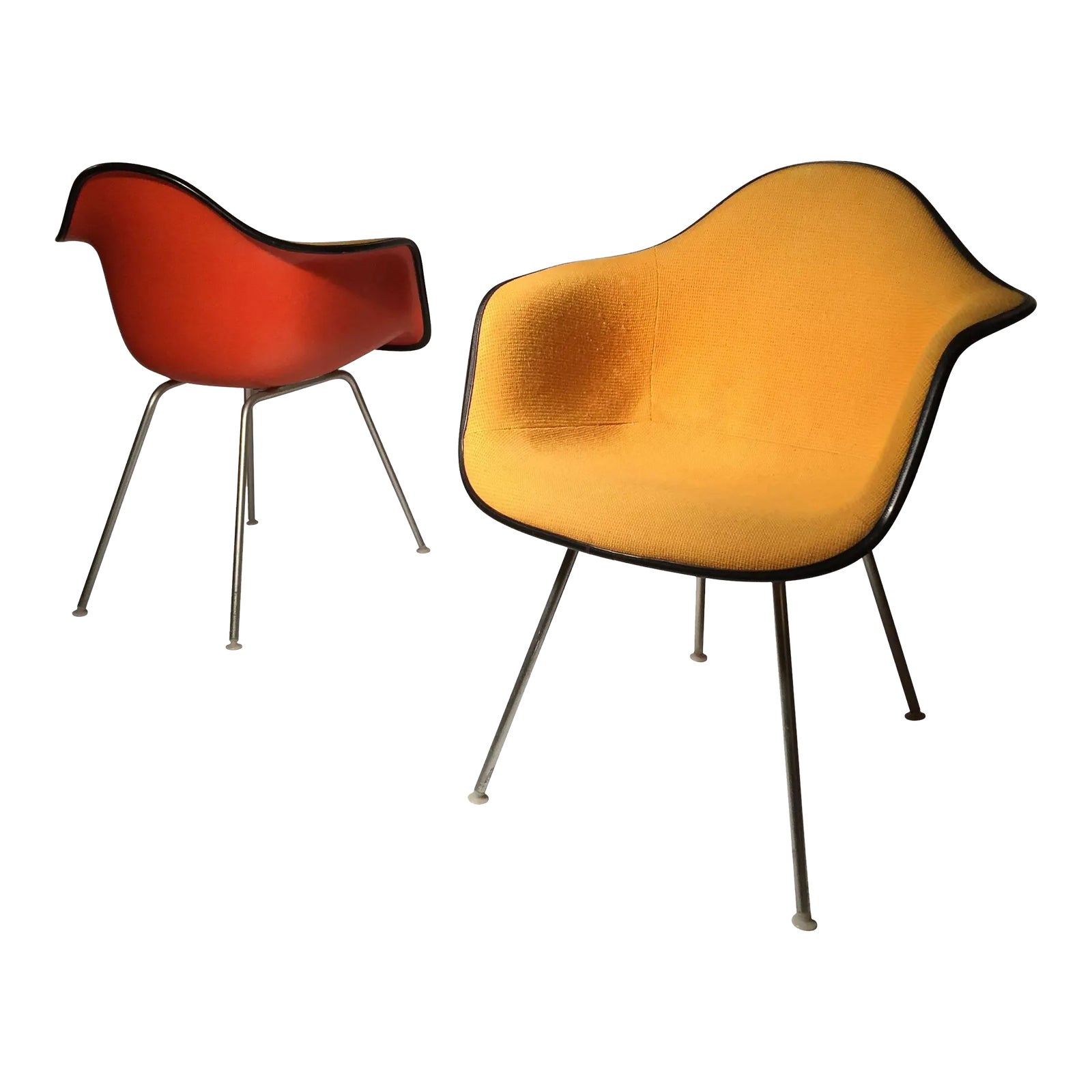 Charles Eames Alexander Girard Shell Chairs in Two-Tone Checkerboard ...
