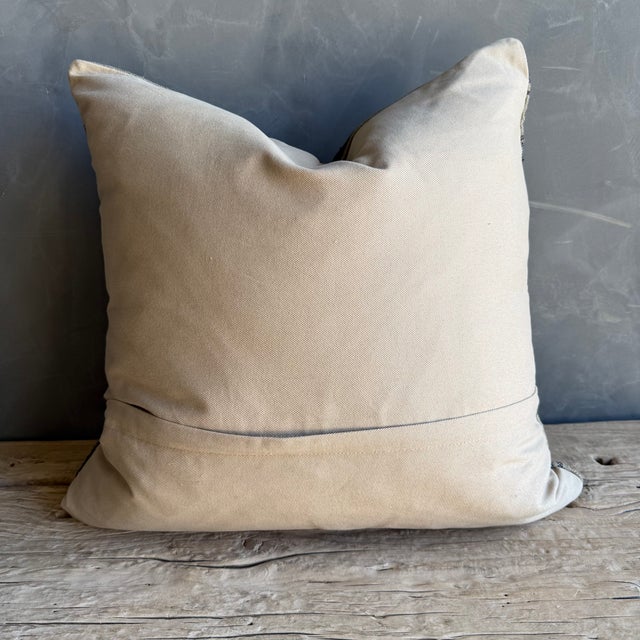 Vintage Turkish Rug Hemp Pillow With Down Insert 22" X 22" For Sale In Los Angeles - Image 6 of 6