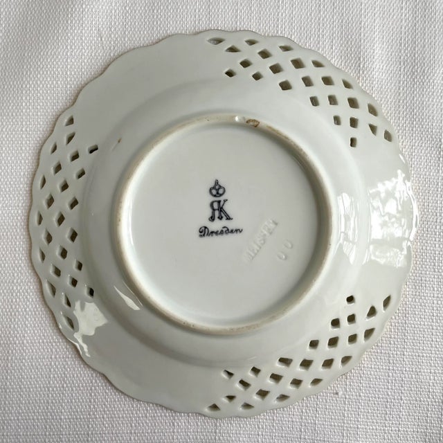 Meissen Porcelain Antique Richard Klemm Meissen Dresden Tea Plates - Set of 8 For Sale - Image 4 of 9