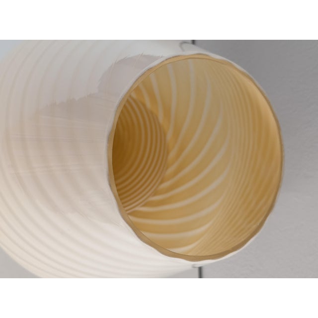 Large Murano Mushroom Table Lamp in Soft Yellow Swirl Glass, 1970s For Sale - Image 12 of 16