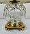 Mid-Century Modern Waterford “Lismore” Round Cut Crystal Table Lamp-Customized Shade, Brass Base For Sale - Image 3 of 12