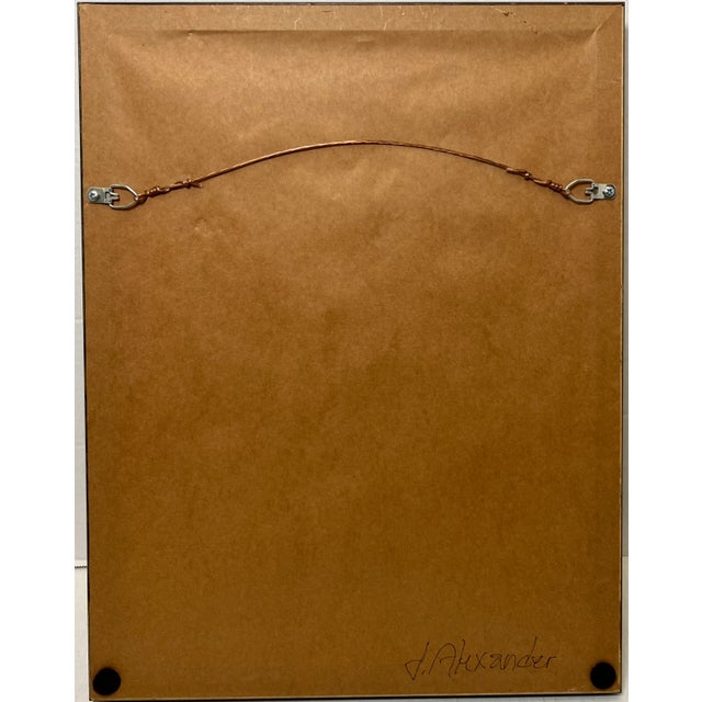 Textile Surrealism and Cubism Inspired Colorful Abstract Painting For Sale - Image 7 of 7