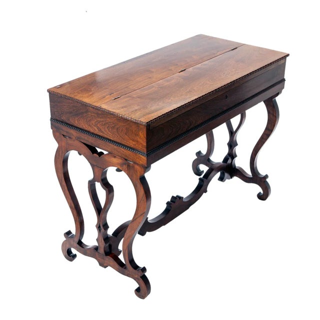 Early 19th Century Rosewood Flip-Top Writing Desk For Sale - Image 12 of 12