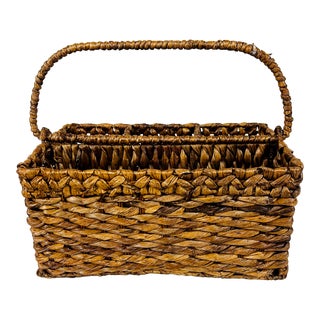 Basket Utensil Caddy With Handle For Sale