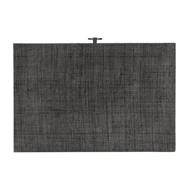 2020s Bar Harbor Raffia 1 Drawer Nightstand, Charcoal For Sale - Image 5 of 6