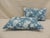 2000 - 2009 Blue and White Floral Decorative Lumbar Pillows From Portugal - Set of 2 For Sale - Image 5 of 7