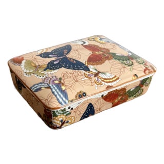 Late 20th Century Neiman Marcus Butterfly Storage Box For Sale