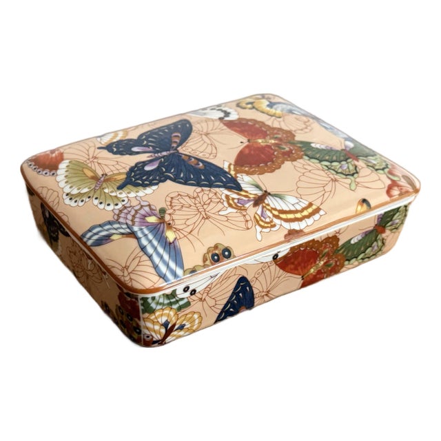 Late 20th Century Neiman Marcus Butterfly Storage Box For Sale
