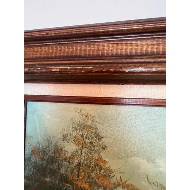 Vintage Mid Century French Paris Modernist Impressionist Canvas Framed Oil Painting Signed 1960s For Sale - Image 11 of 12