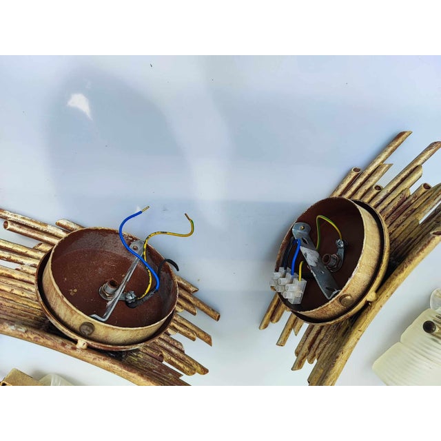 Vintage Chandelier & 2 Wall Lamps, 1980s, Set of 3 For Sale - Image 10 of 18