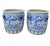 Contemporary Large Chinoiserie Coastal Blue & White Planters - a Pair For Sale - Image 4 of 5