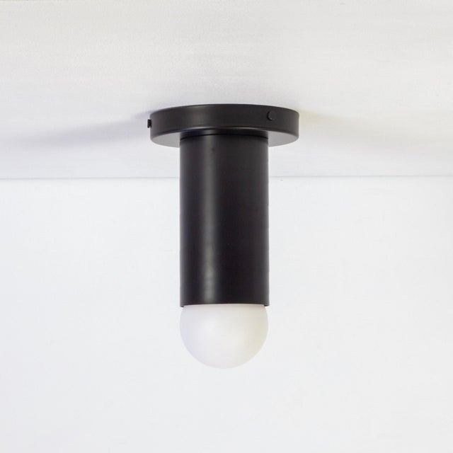 Not Yet Made - Made To Order Deep Flush Mount Black, by Research.Lighting, Modern, Minimal For Sale - Image 5 of 6