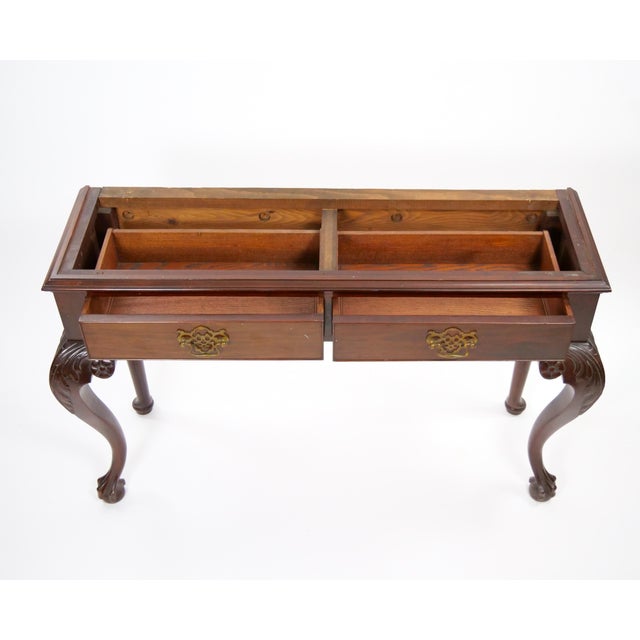 Chippendale Style 19th Century Mahogany Two-Part Bookcase Cabinet on Stand For Sale - Image 11 of 15