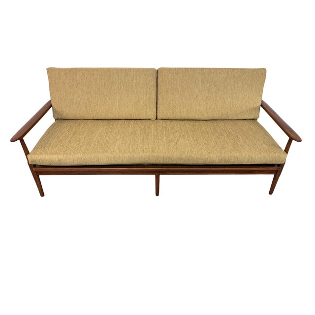 Mid-Century Modern Mid-Century Modern Walnut Sofa & Arm Chair - Refinished! For Sale - Image 3 of 15