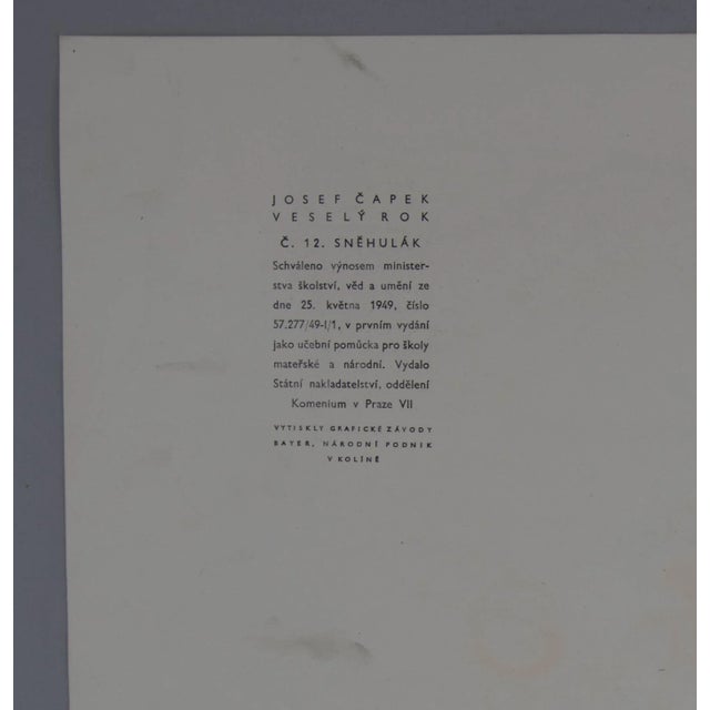 1940s Print No.12 Snowman by Josef Capek, 1929 For Sale - Image 5 of 6