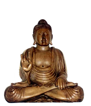 Vintage 1950s Japanese Wood Sitting Buddha