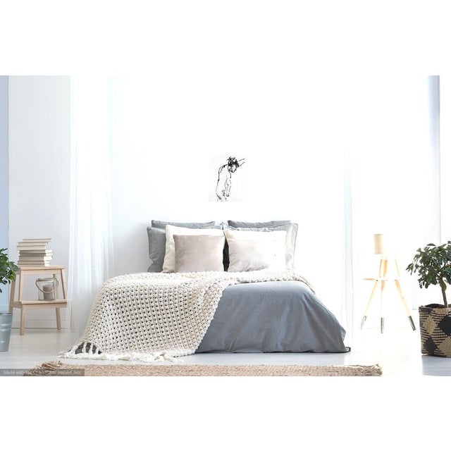 Sensuous ink drawing on art paper. The artist Martha Holden attended Cranbrook Academy of Art. She lived in Paris France...