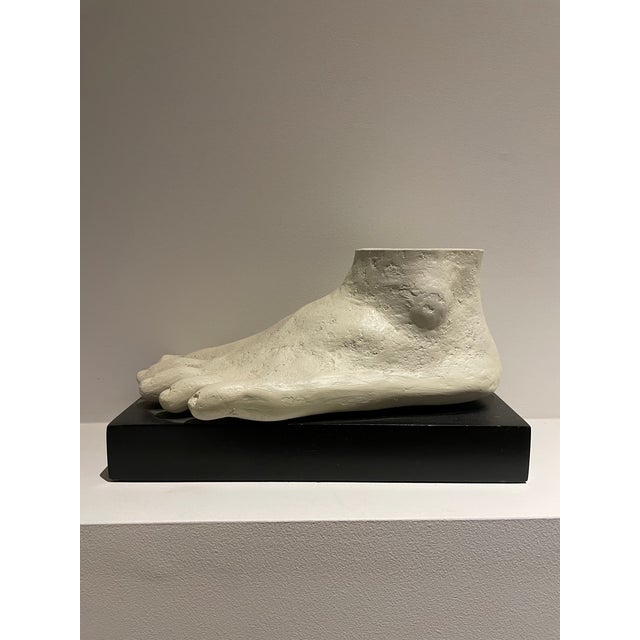 2000 - 2009 Contemporary Plaster Foot Sculpture - Set of 2 For Sale - Image 5 of 8