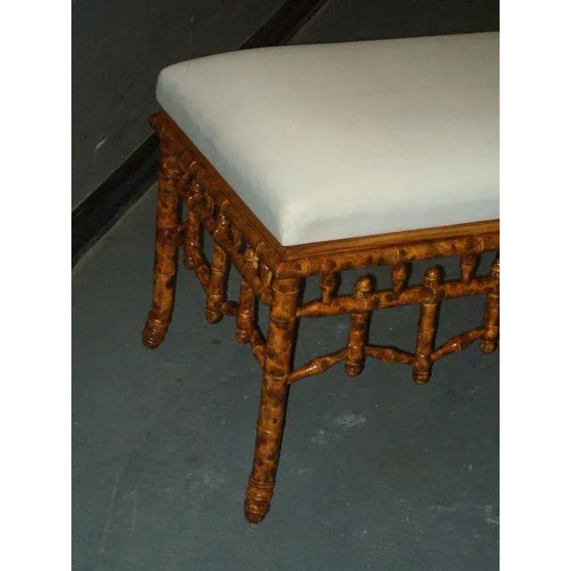 Bespoke Faux Bamboo Faux Bois Bench. This piece can be made to order to your specifications of size, material, finish....