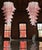 Beautiful and huge Italian Murano Chandeliers each composed by 83 splendid pink glasses that give a very elegant look. The...
