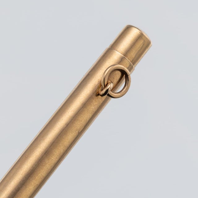 Metal Antique English 15k Gold Mechanical Pencil from Sampson Mordan Co., 1914 For Sale - Image 7 of 10