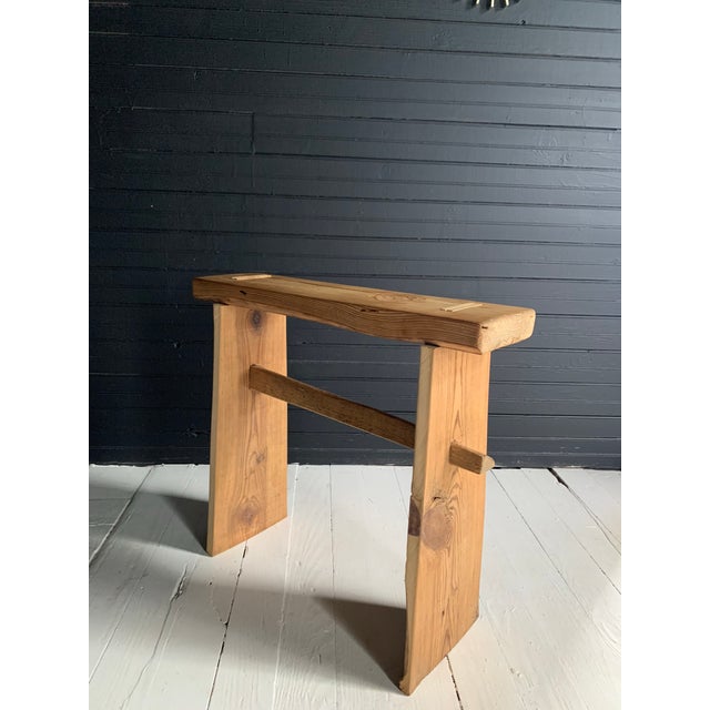 Farmhouse Early 20th Century Rustic Tall Milking Stool For Sale - Image 3 of 4
