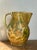 Vintage Boho Glazed Ceramic Floral Pitcher For Sale In West Palm - Image 6 of 10