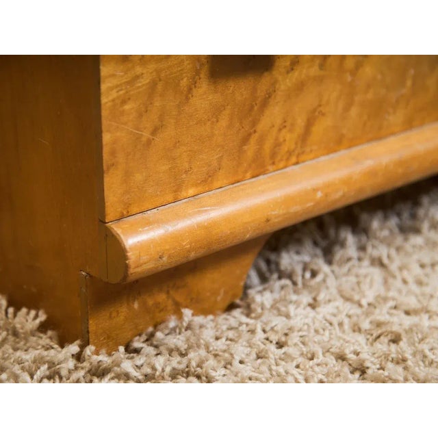Art Deco 1940’s Birds Eye Maple Dresser For Sale - Image 9 of 12