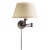 Chapman & Myers for Visual Comfort Signature Boston Swing Arm in Bronze with Linen Shade For Sale