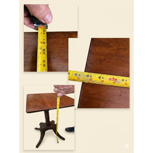 Antique Georgian Regency Period Mahogany Table Generally Used for Tea or Wine Service For Sale - Image 6 of 6
