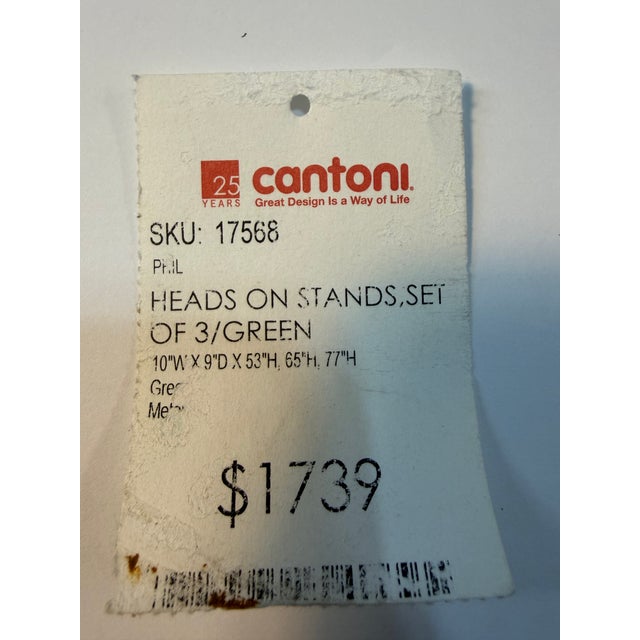 1990s Heads on Stand - Set of 3 For Sale In Atlanta - Image 6 of 6