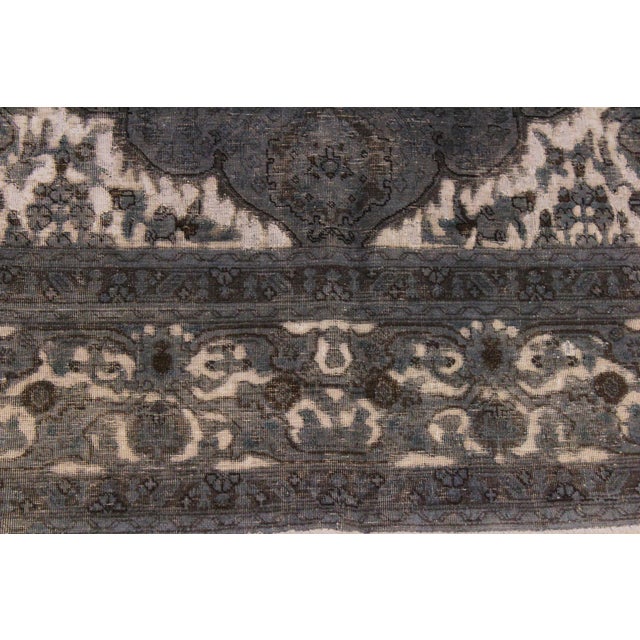 Gray Persian Vintage Gray/Tan Wool Rug - 8'2'' X 11'8'' For Sale - Image 8 of 10