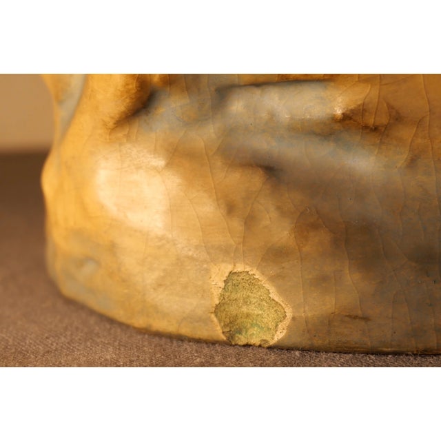 Circa 1900 Austrian Art Nouveau Theodore Schoop for Bernard Bloch Porcelain Lion and Lioness on Rock Figural Group Sculpture For Sale - Image 11 of 12