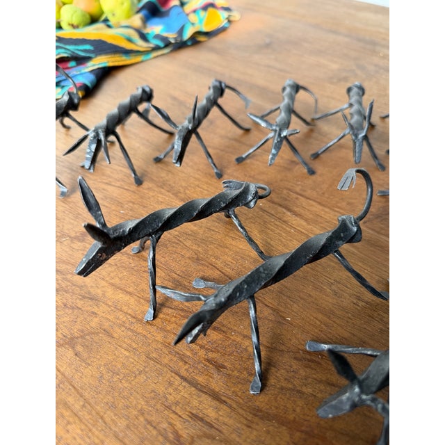 Vintage Brutalist Zoomorphic Knife Rest, 1950s, Set of 12 For Sale - Image 6 of 18
